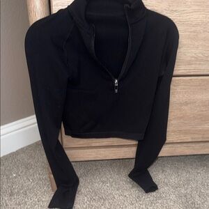 BuffBunny Black Cropped Hoodie